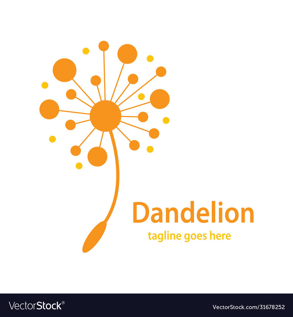 Dandelion symbol icon Royalty Free Vector Image