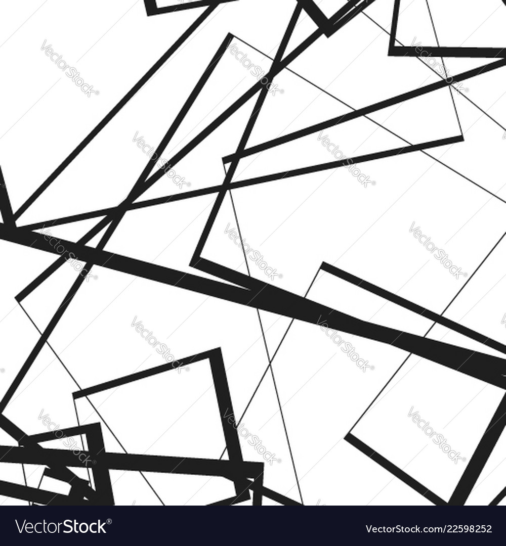 Geometric s with random edgy irregular lines
