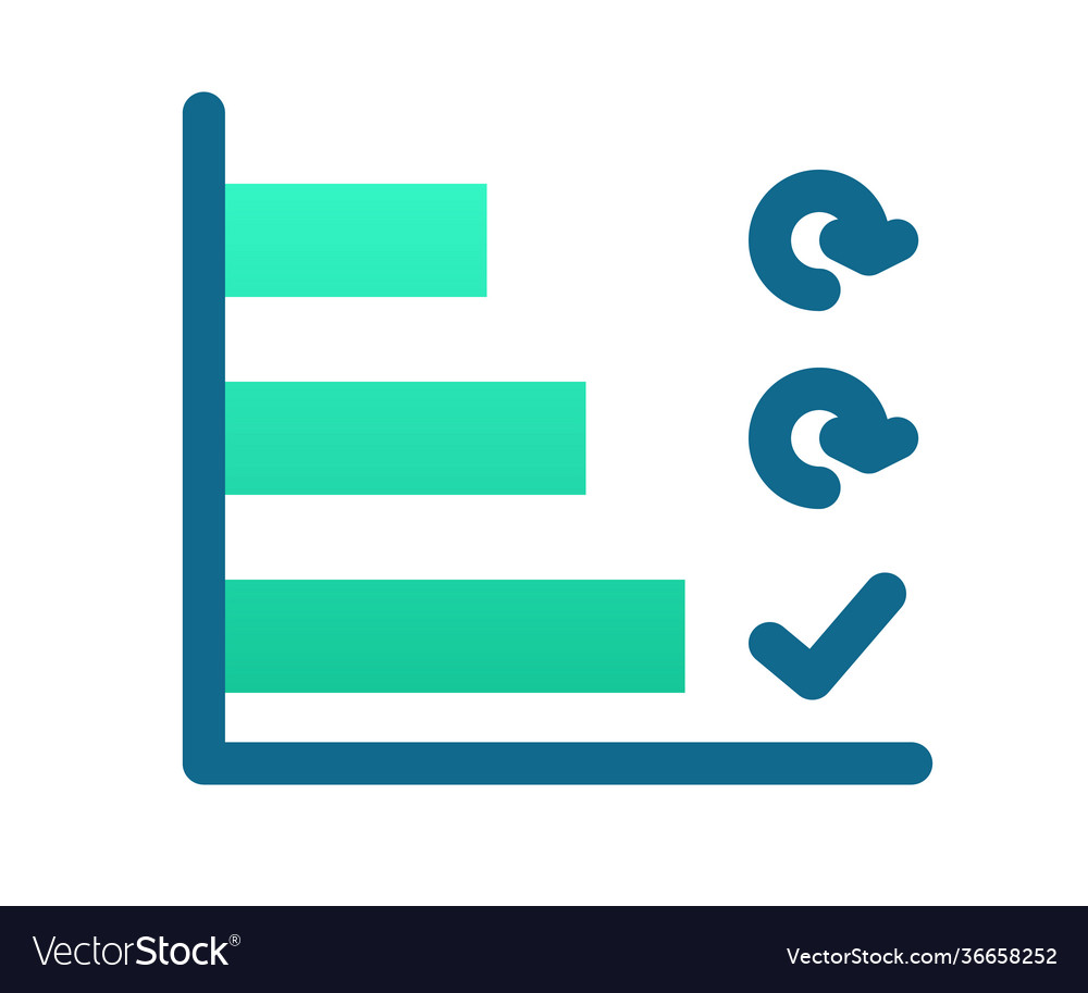 Horizontal bar progress single isolated icon vector image Horizontal bar progress single isolated icon