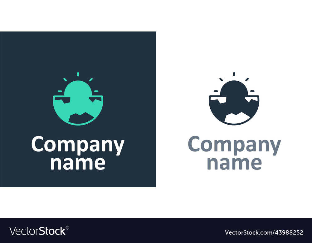 Logotype earth core structure crust icon isolated vector image Logotype earth core structure crust icon isolated
