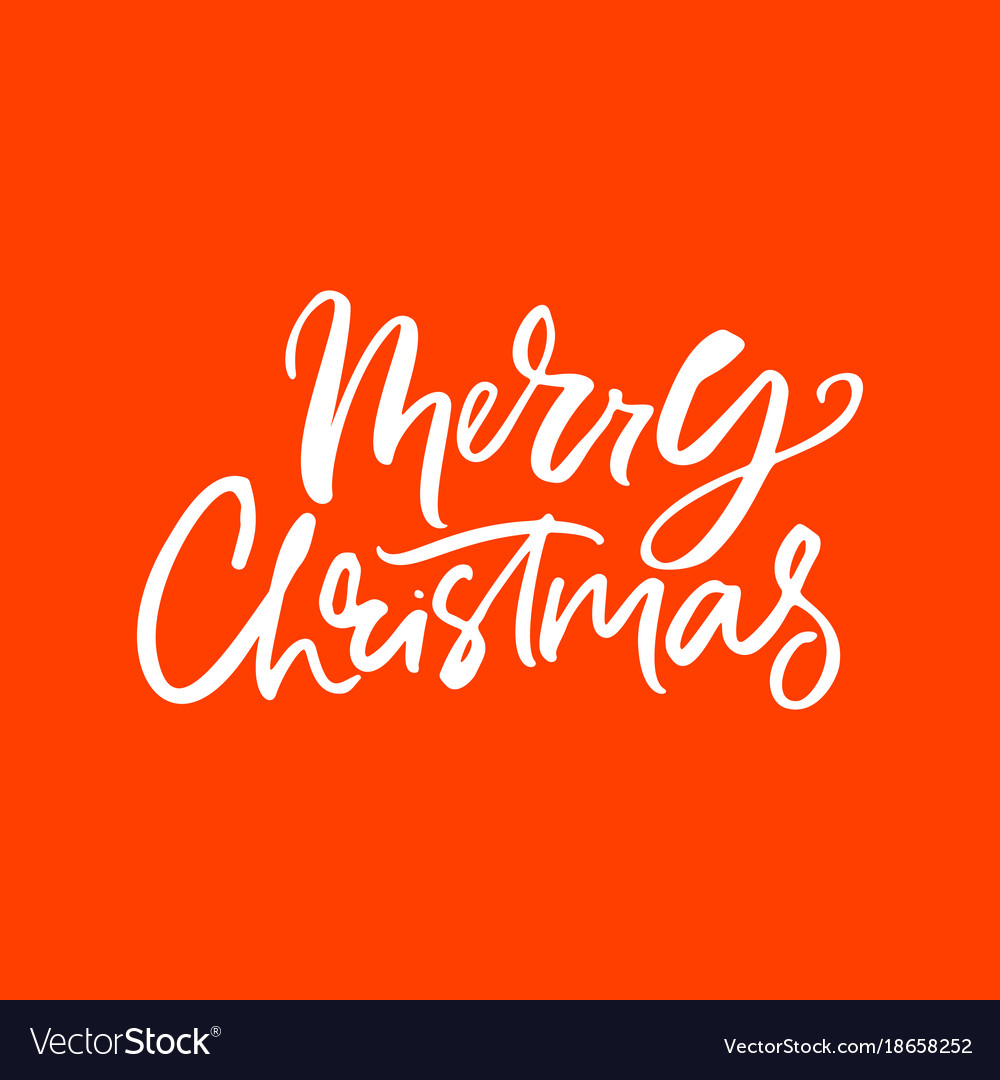 Merry Christmas Lettering Art
