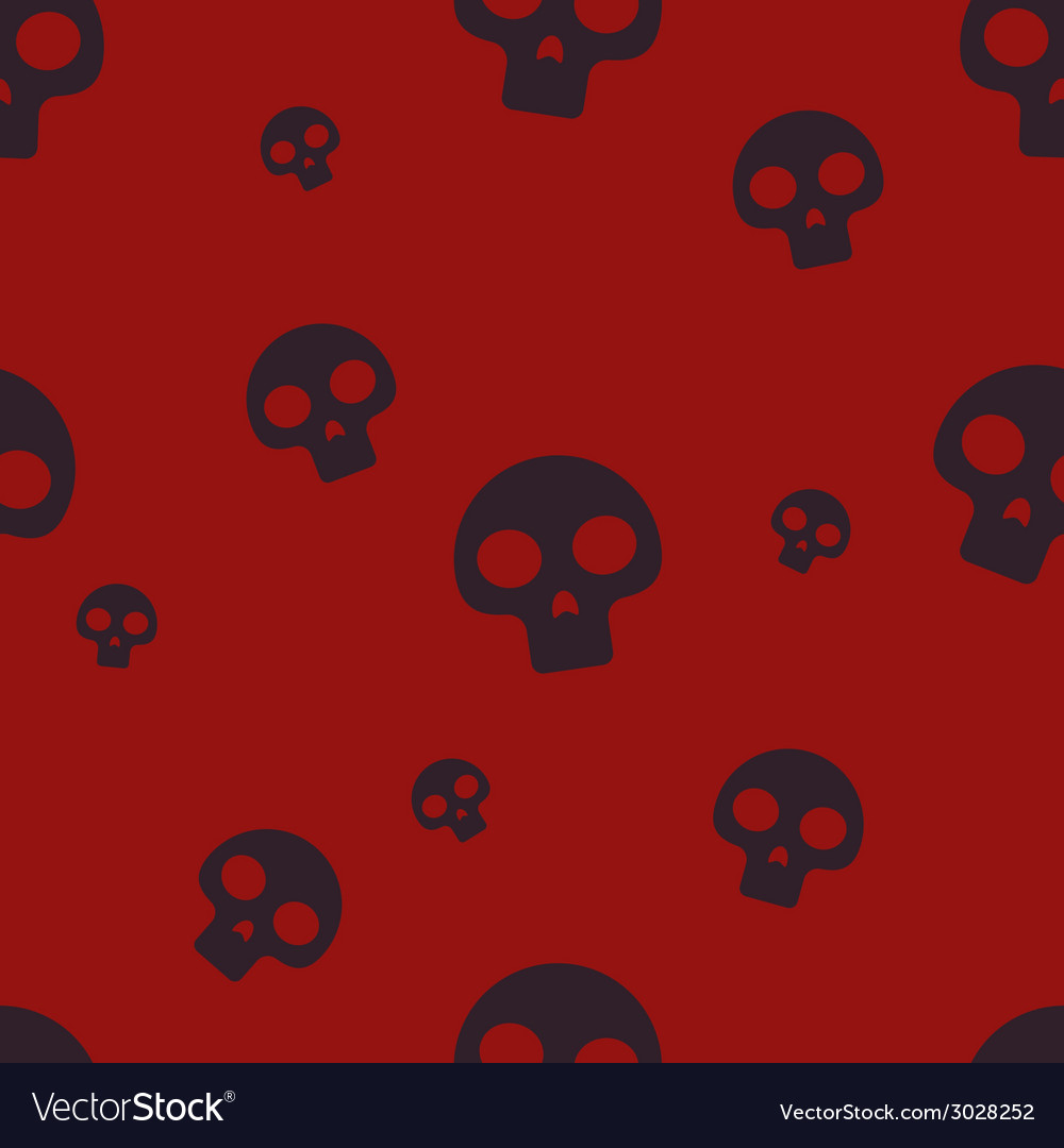 Red small skull pattern