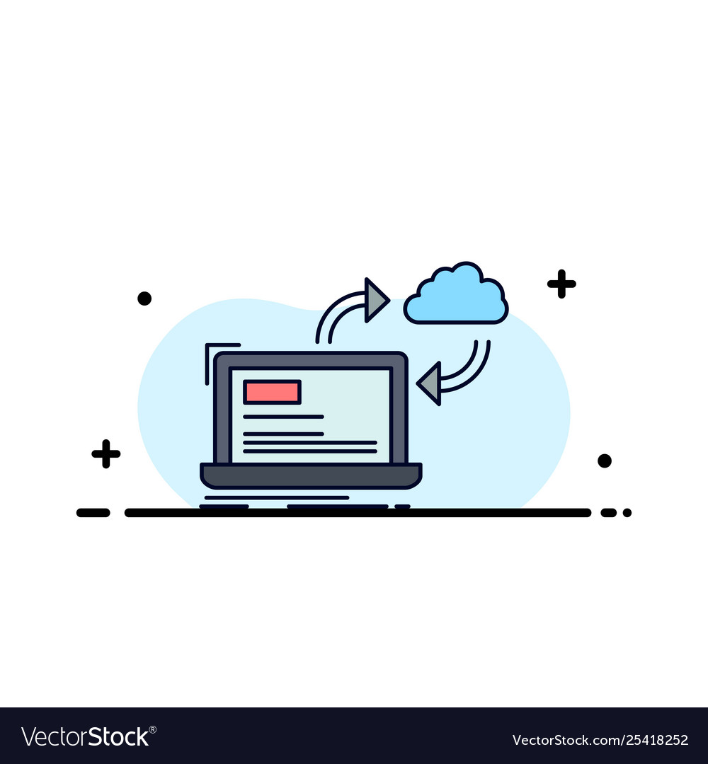Sync processing data dashboard arrows flat color Vector Image Sync processing data dashboard arrows flat color