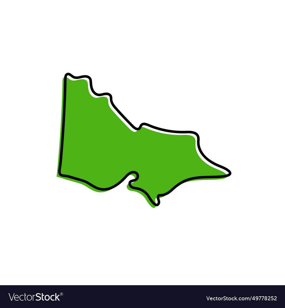 Victoria vic state of australia map design