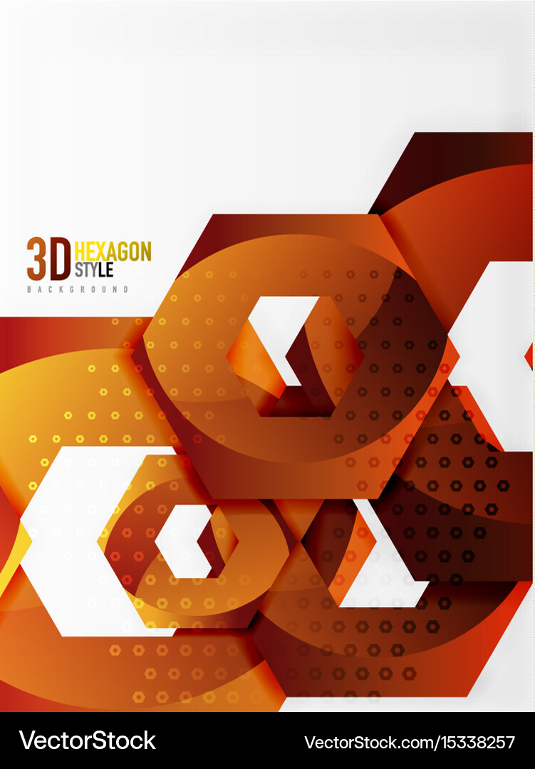 3d hexagon background Royalty Free Vector Image