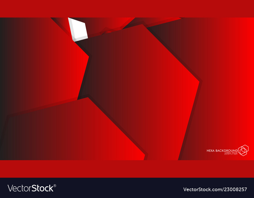 Abstract background hexagon red light and shadow vector image Abstract background hexagon red light and shadow