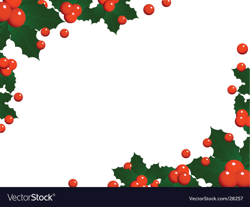 christmas holly border