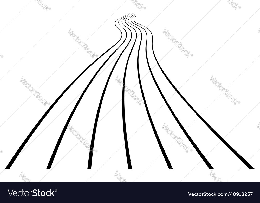 Direction curve line wave flow graphic element vector image Direction curve line wave flow graphic element