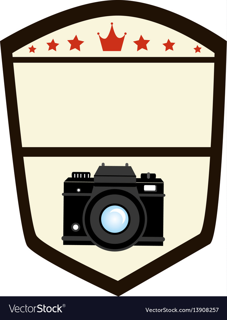 Emblem shape shield with analog camera