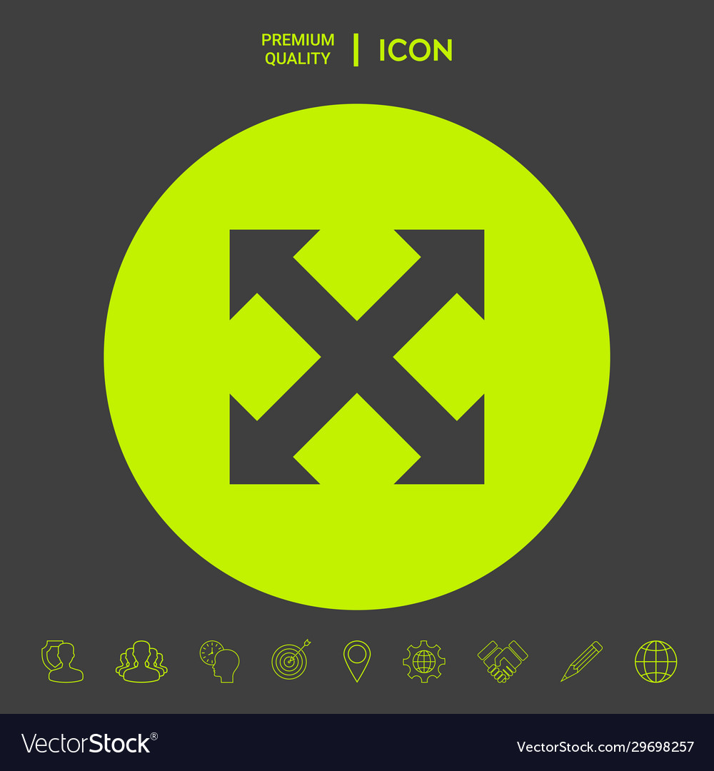 Extend resize enlarge icon graphic elements Vector Image Extend resize enlarge icon graphic elements