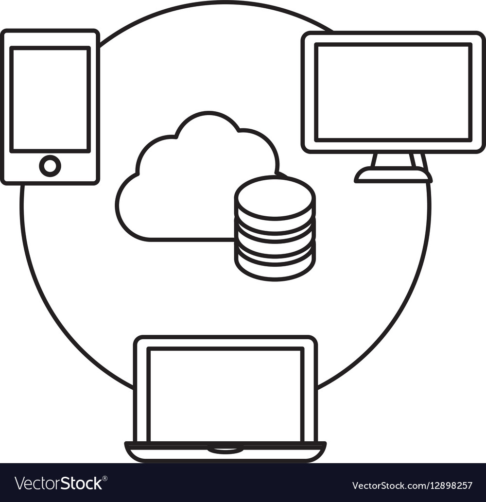 Figure complete web hosting icon