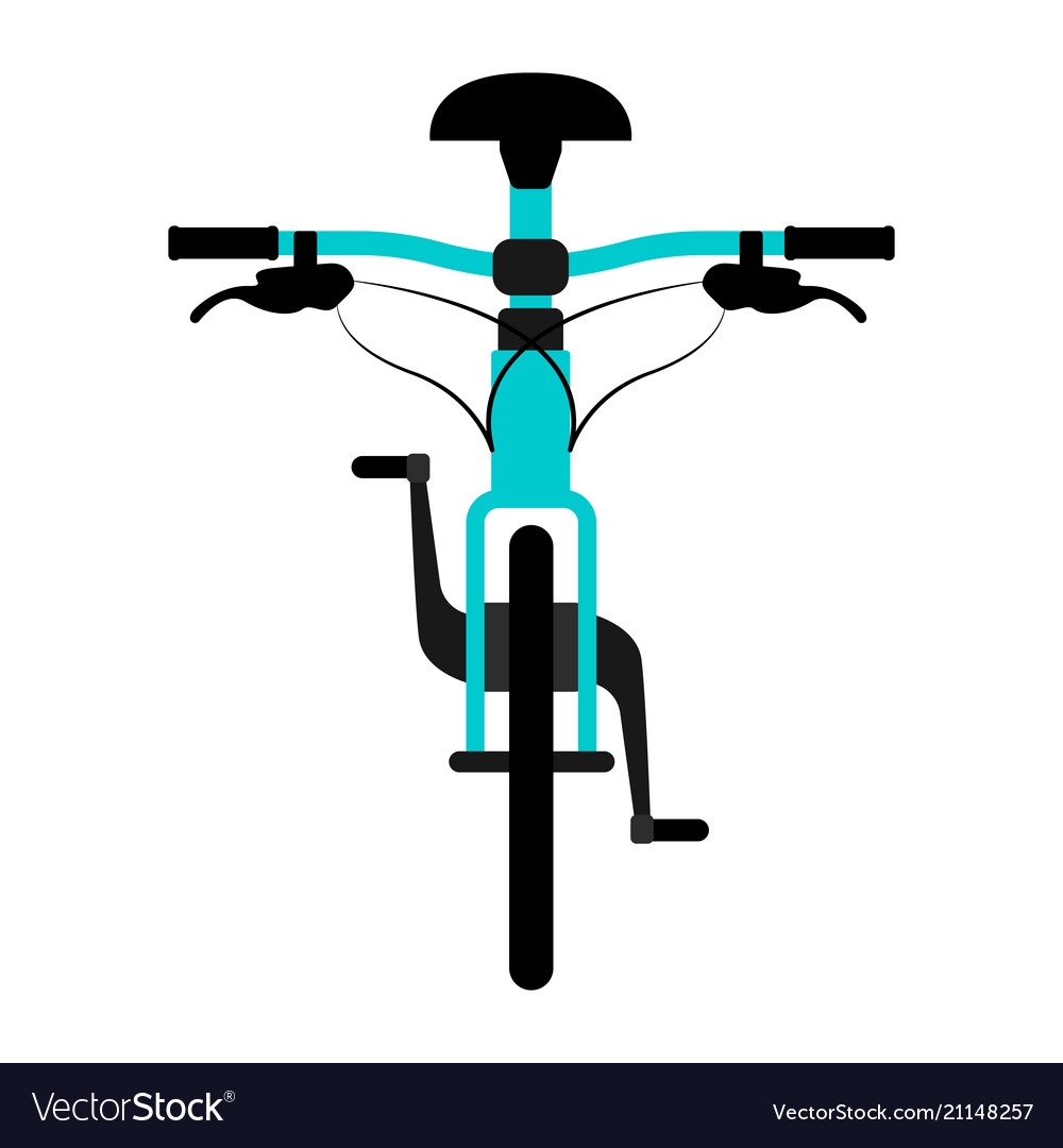 Front view of a bicycle