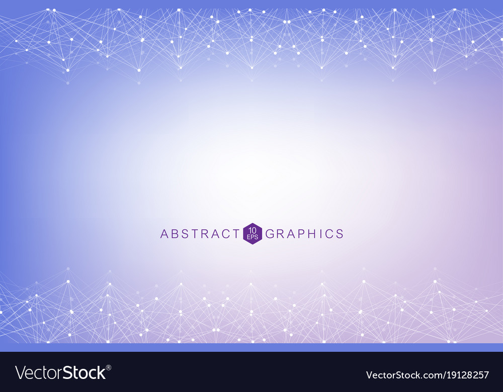 Geometric abstract background with connected line
