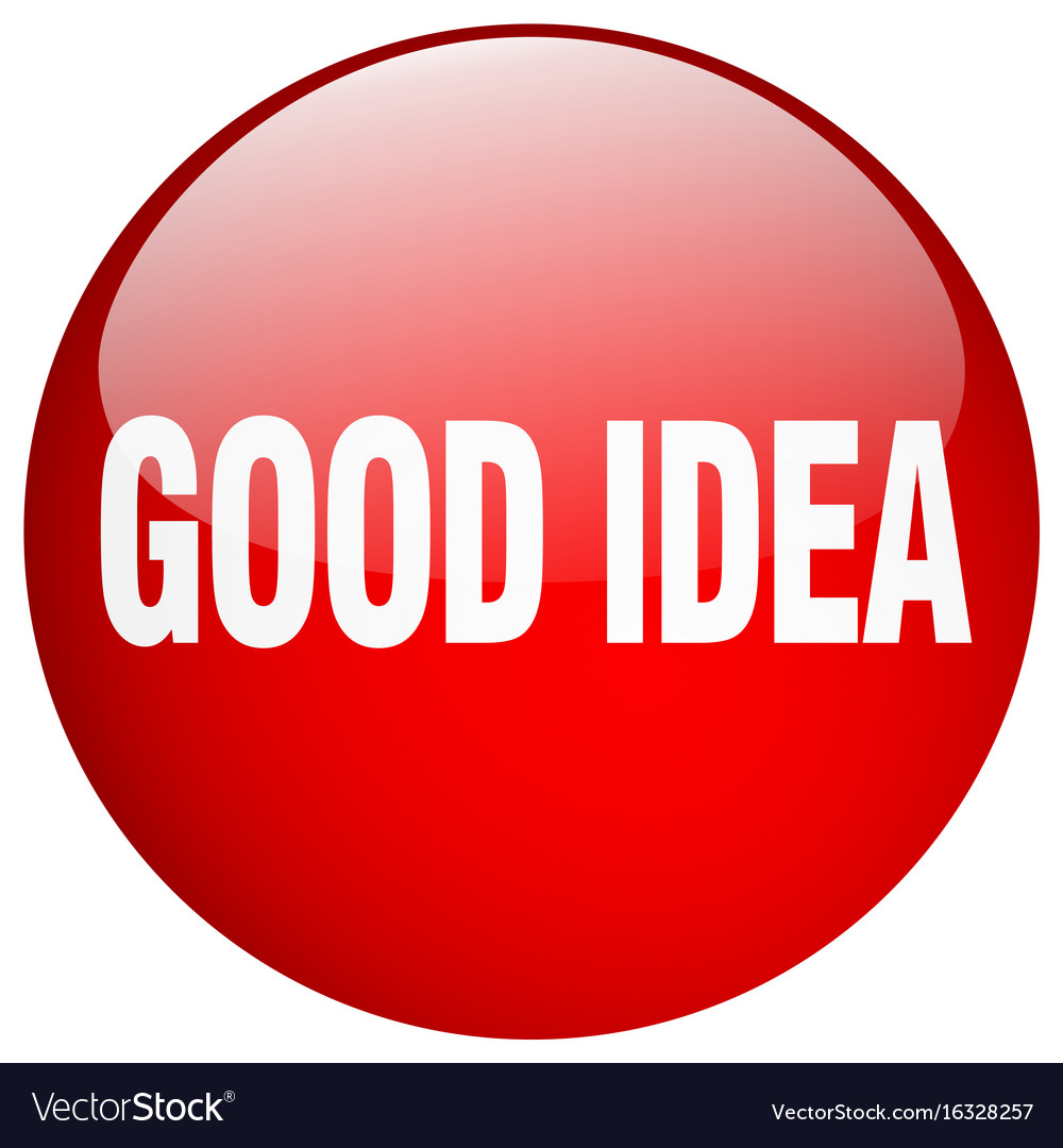 Good idea red round gel isolated push button