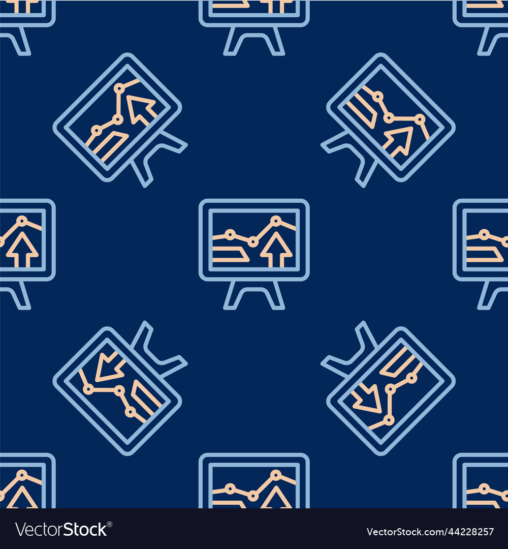 Line computer monitor with graph chart icon vector image Line computer monitor with graph chart icon