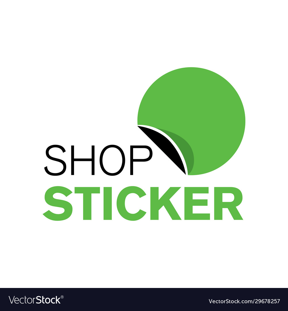 Logo for sticker shop store Royalty Free Vector Image