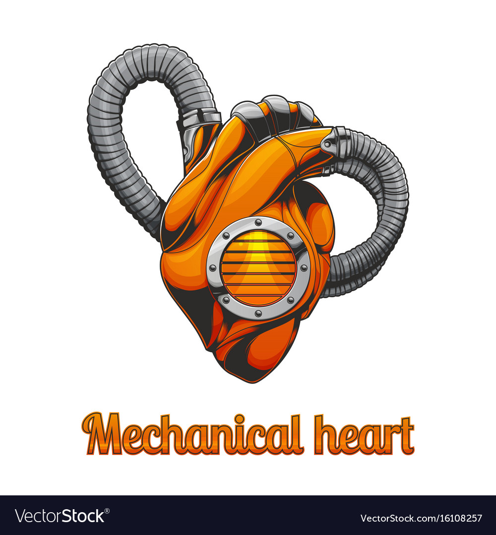 Mechanical heart without a background
