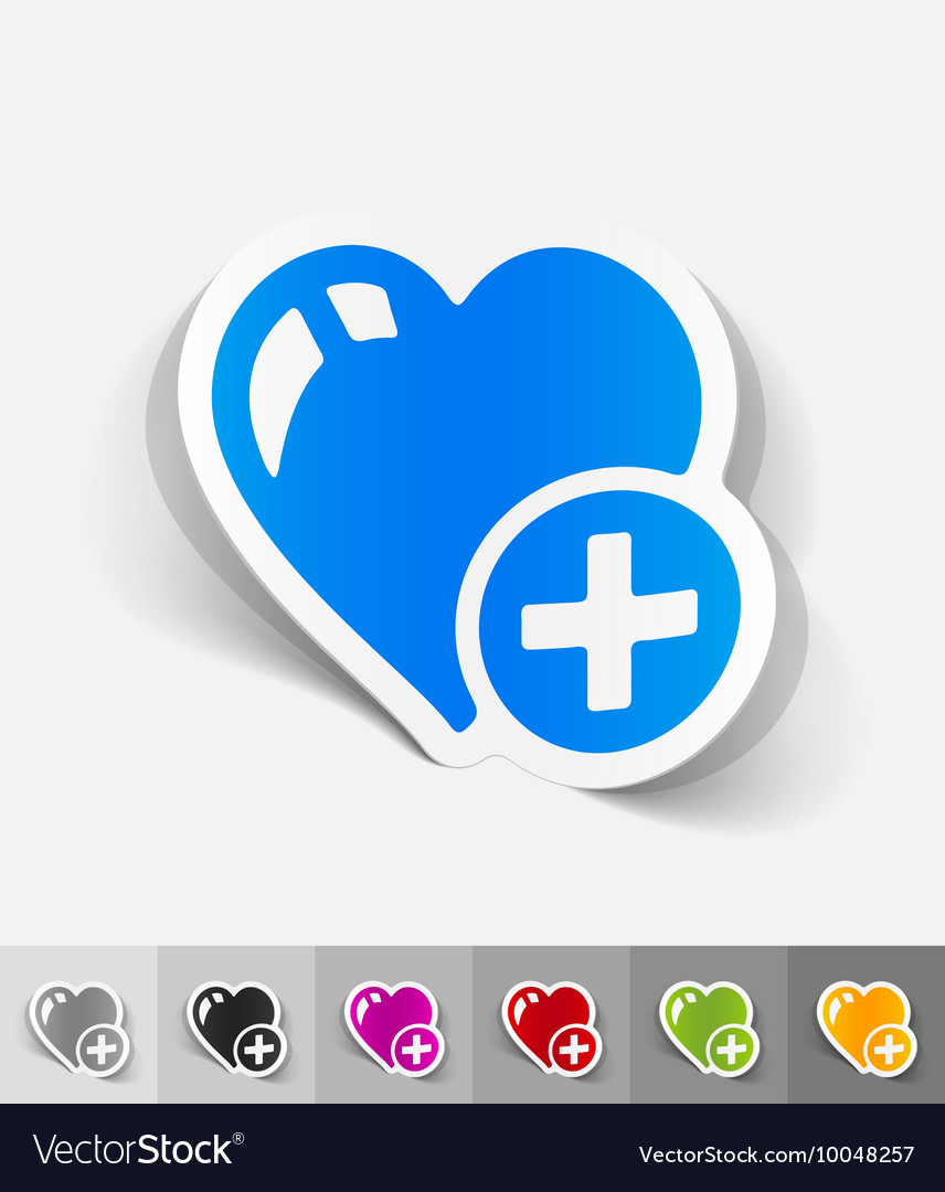 Realistic design element add to favorite