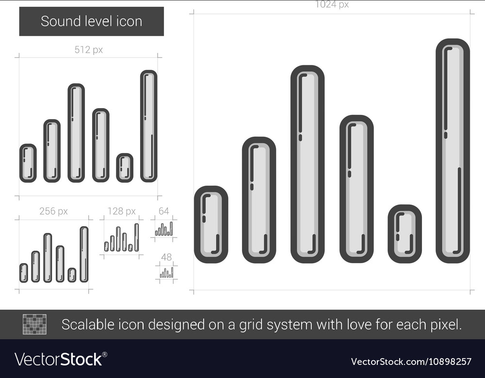 Sound level line icon