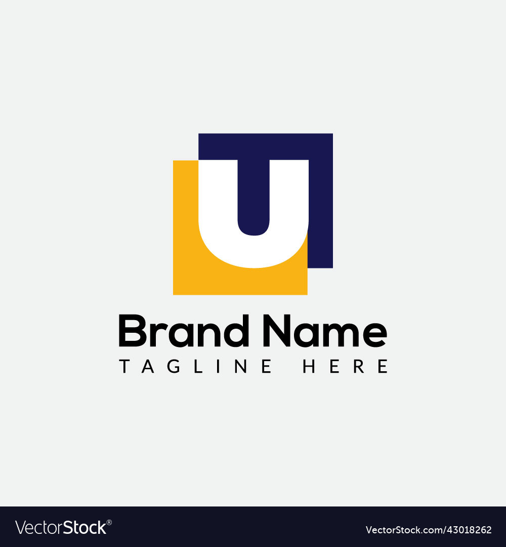 Abstract u letter modern initial lettermarks logo