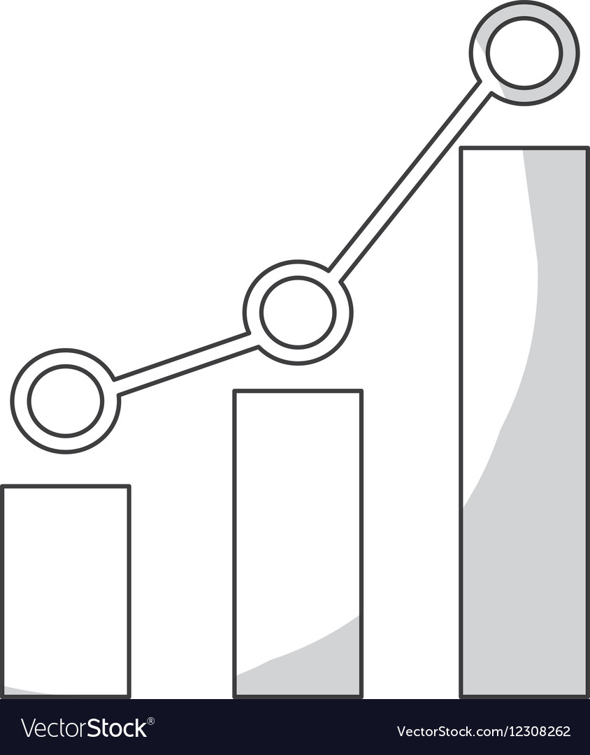 Bar graph chart icon image