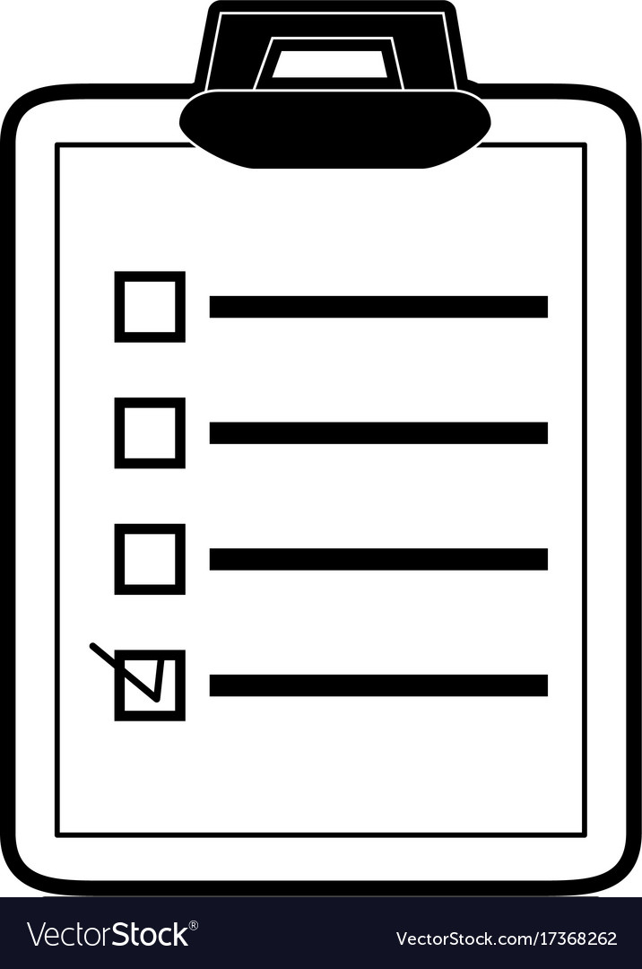 Clipboard with checklist icon image