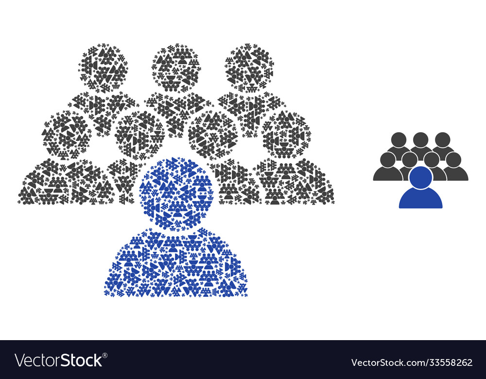 Collective recursion mosaic self items Vector Image Collective recursion mosaic self items