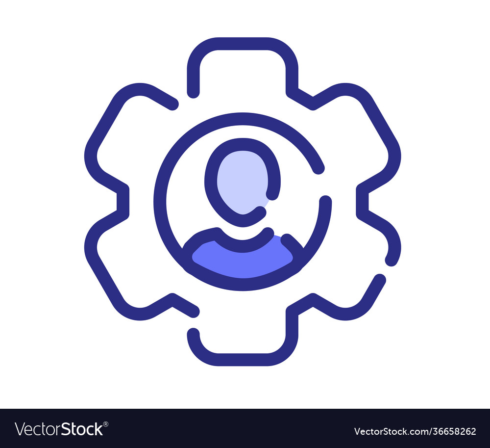 Configuration user setting single isolated icon vector image Configuration user setting single isolated icon
