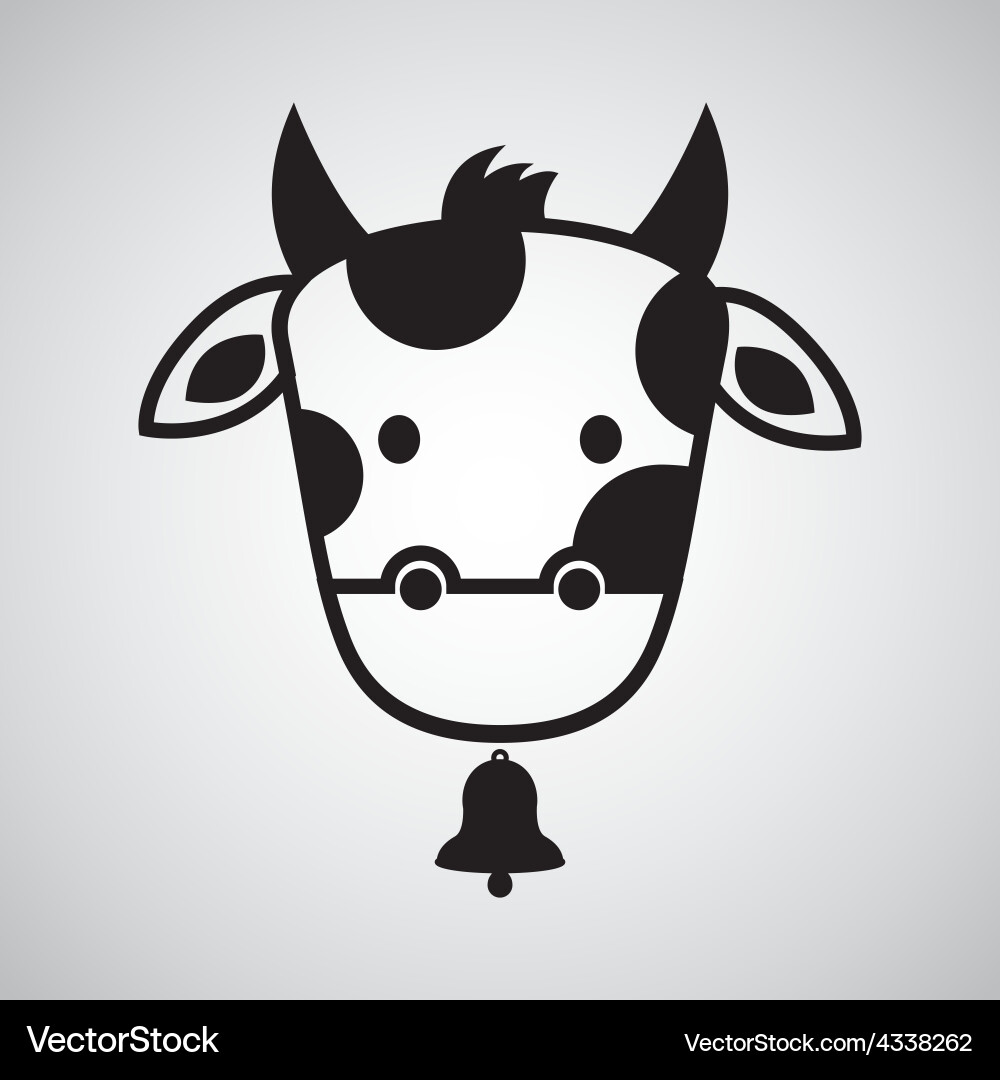 Cow head Royalty Free Vector Image - VectorStock