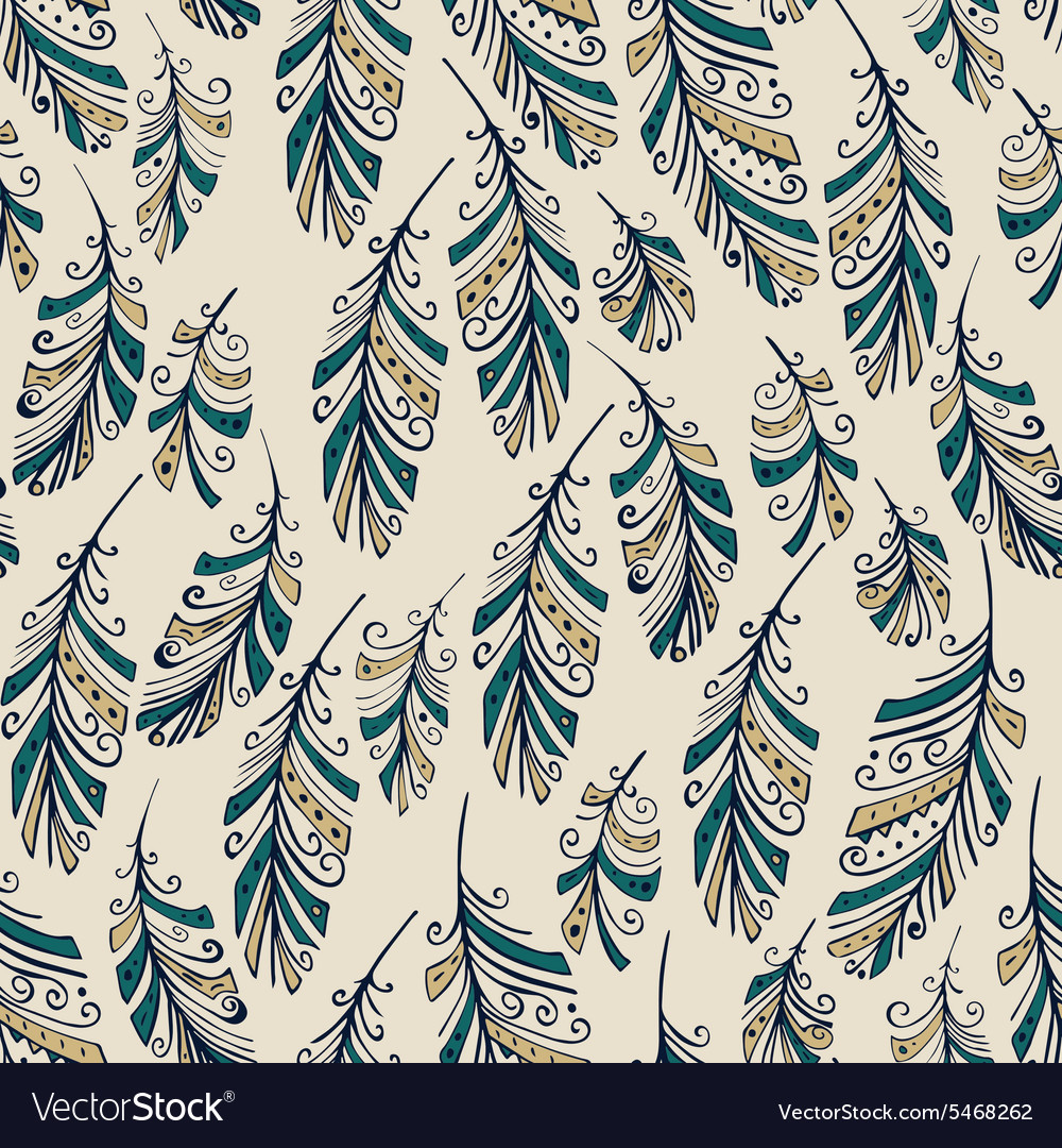 Feather seamless pattern