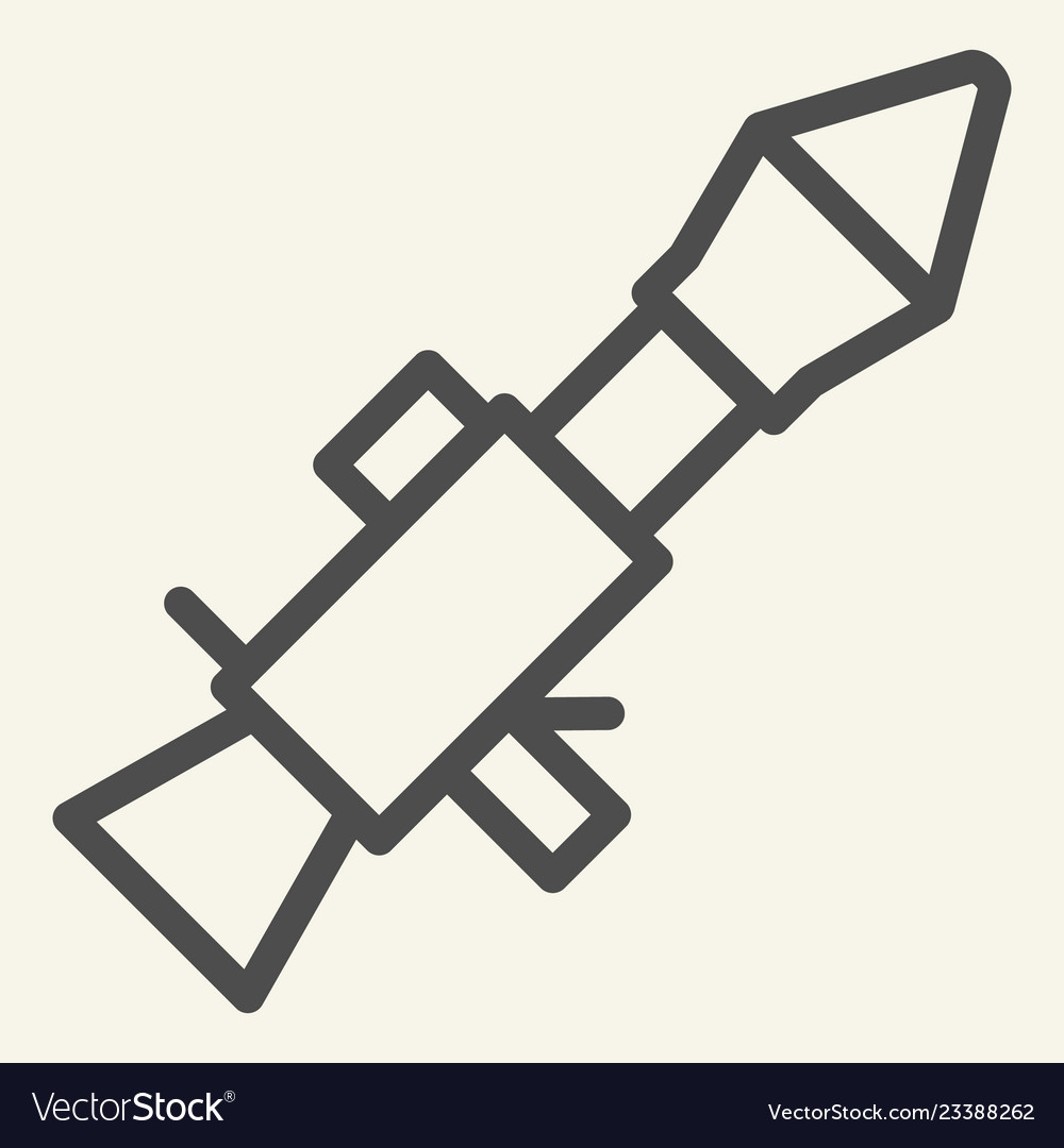 Flare-gun line icon firearm