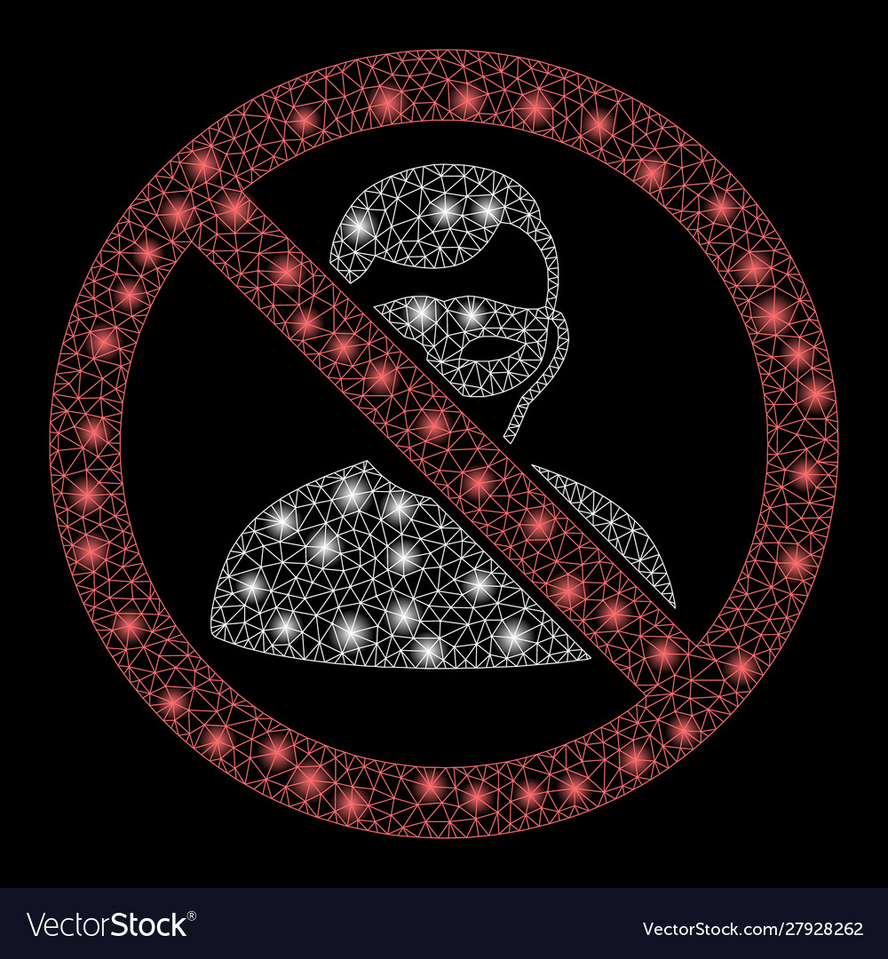 Flare mesh network no anonymous with spots vector image Flare mesh network no anonymous with spots