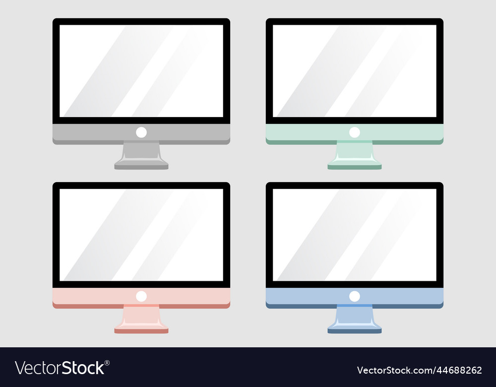 Flat pc screen computer monitor desktop