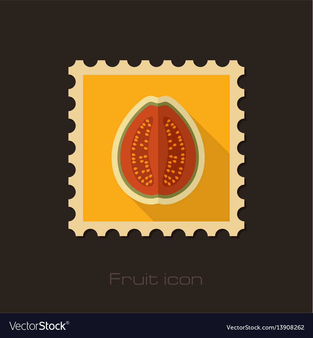 Guava flat stamp tropical fruit