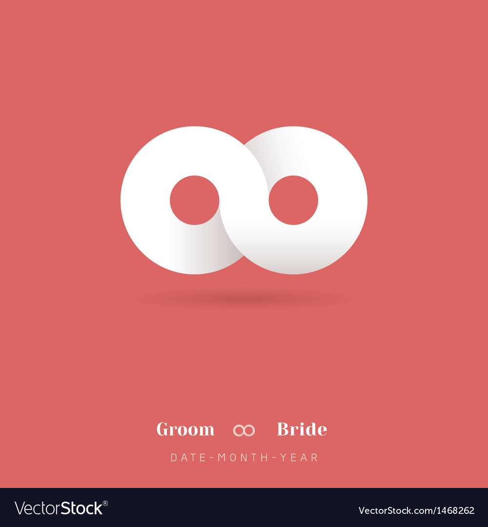 Infinity Symbol Wedding Invitation Royalty Free Vector Image Infinity Symbol Wedding Invitation Vector Image