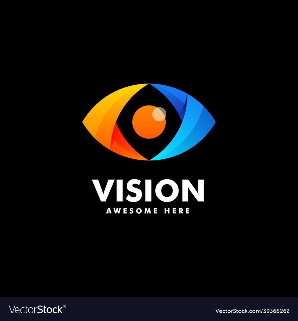 Logo vision gradient colorful style