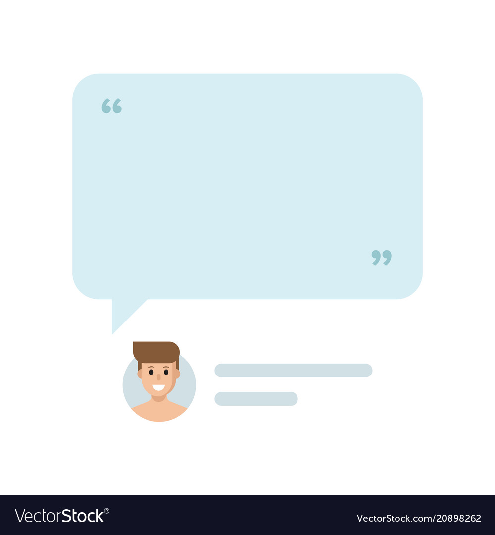 Man social media profile and empty block vector image Man social media profile and empty block