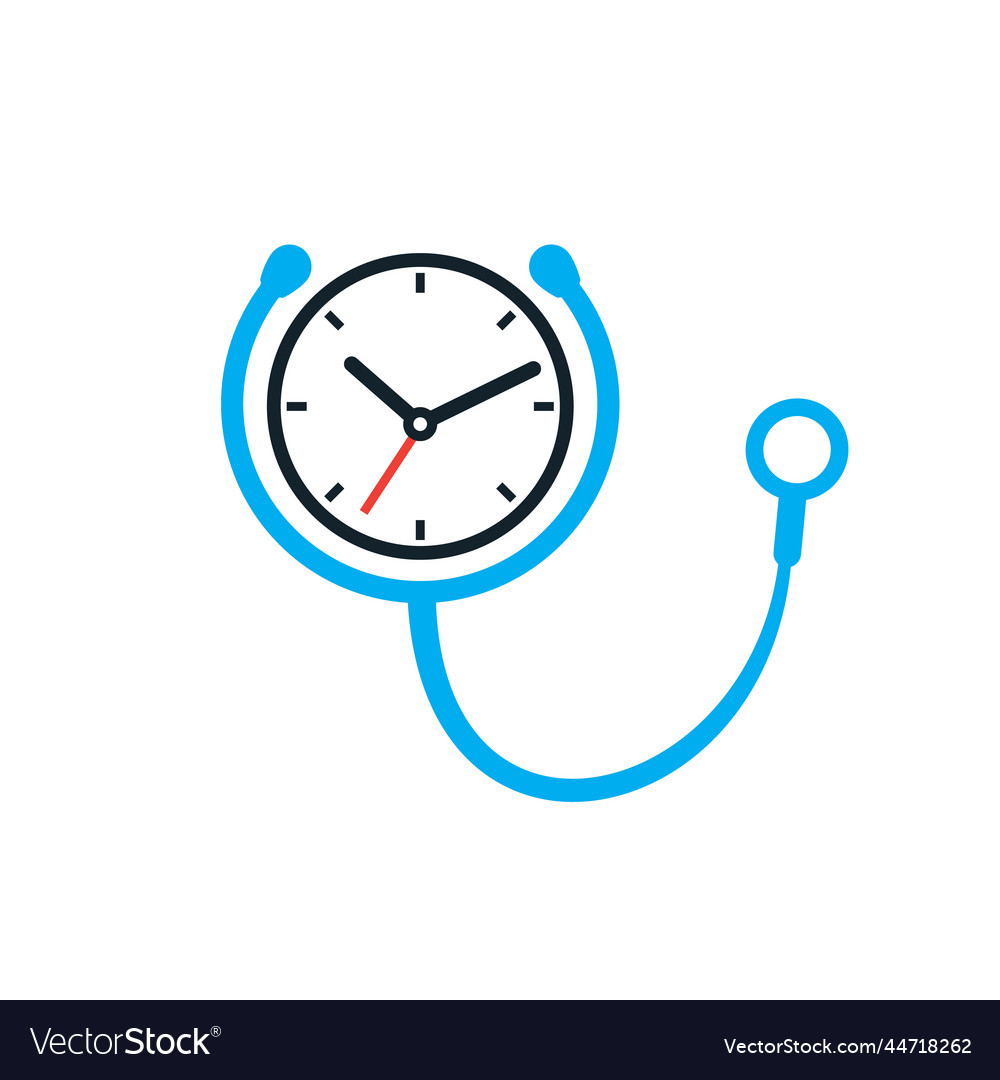 Medical time logo design template