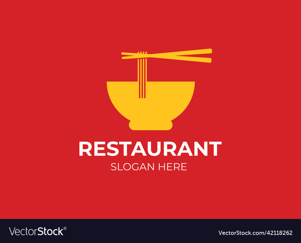 Noodle food bowl logo