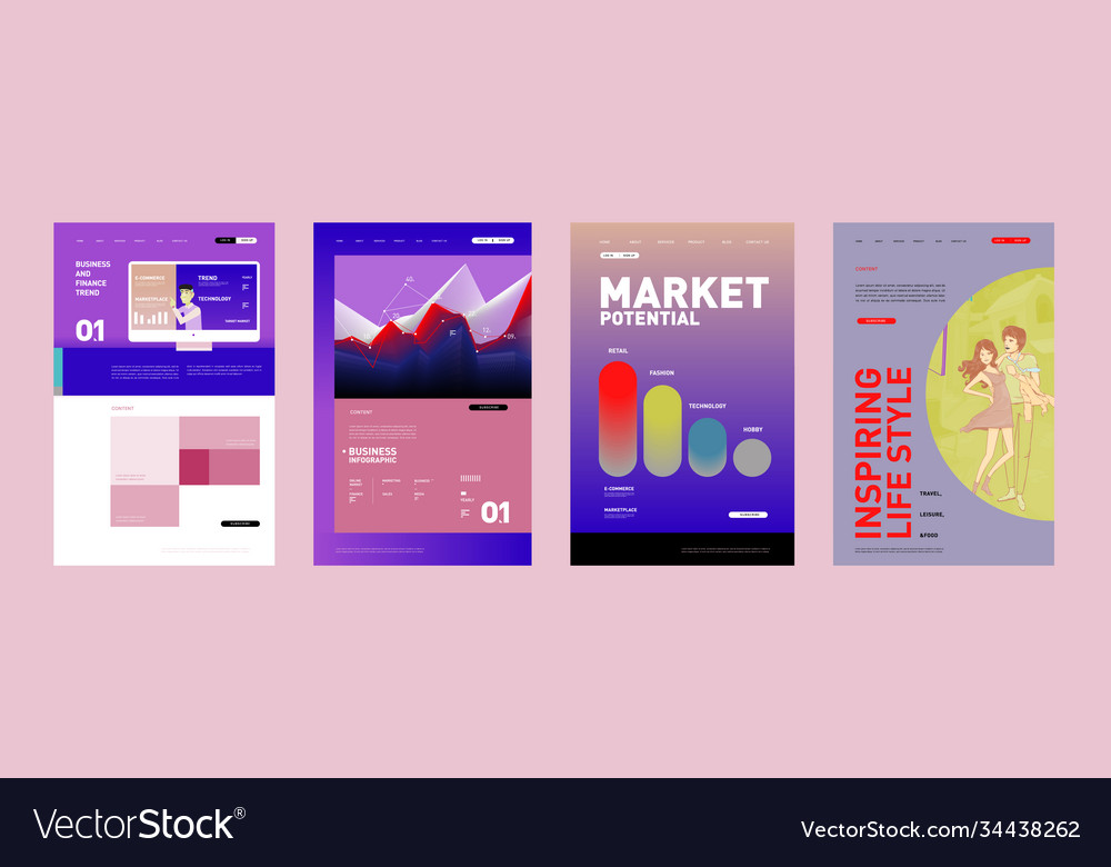 Presentation and website interface layout design