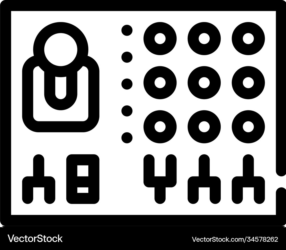 Remote controle line icon sign Royalty Free Vector Image