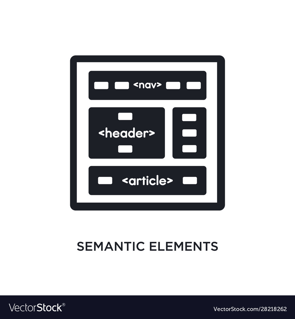 Semantic elements isolated icon simple element
