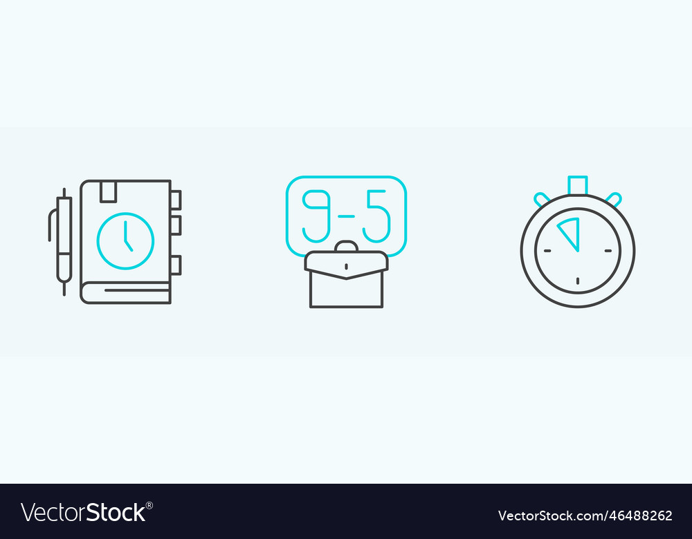 Set line stopwatch daily paper notepad and from 9