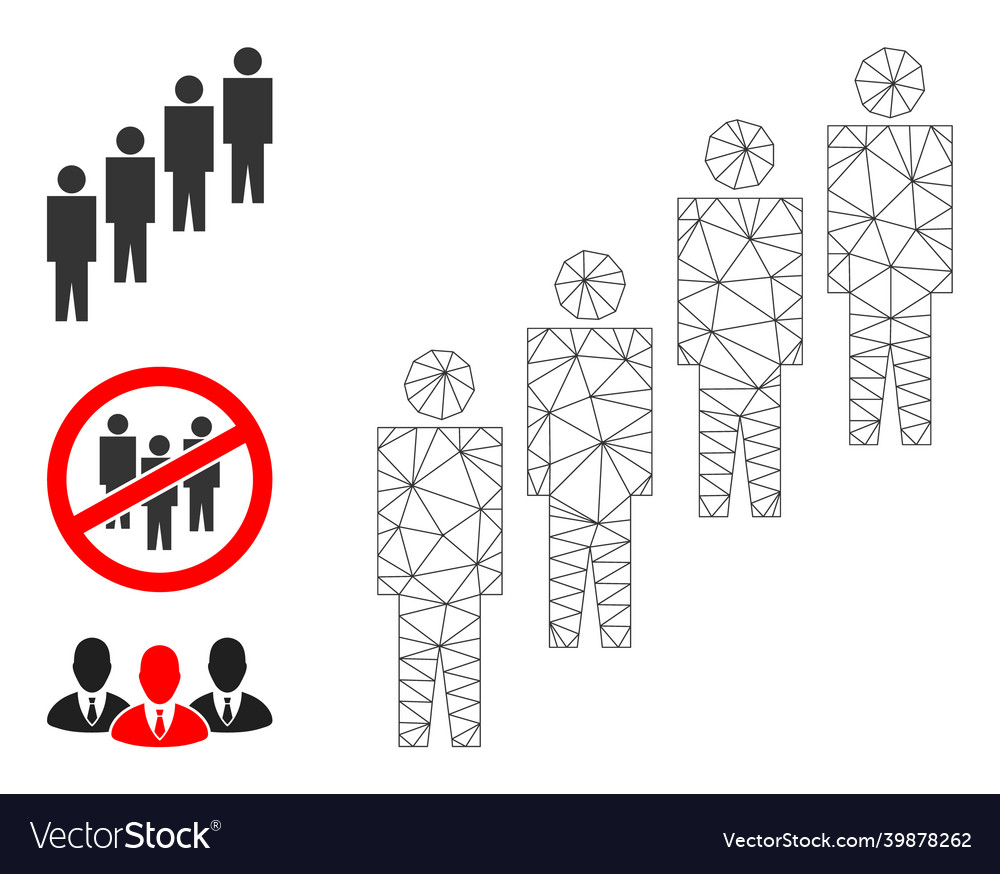 Web network people queue icon and other