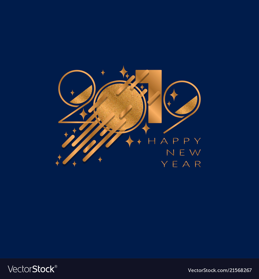 2019 happy new year background for flyers and vector image