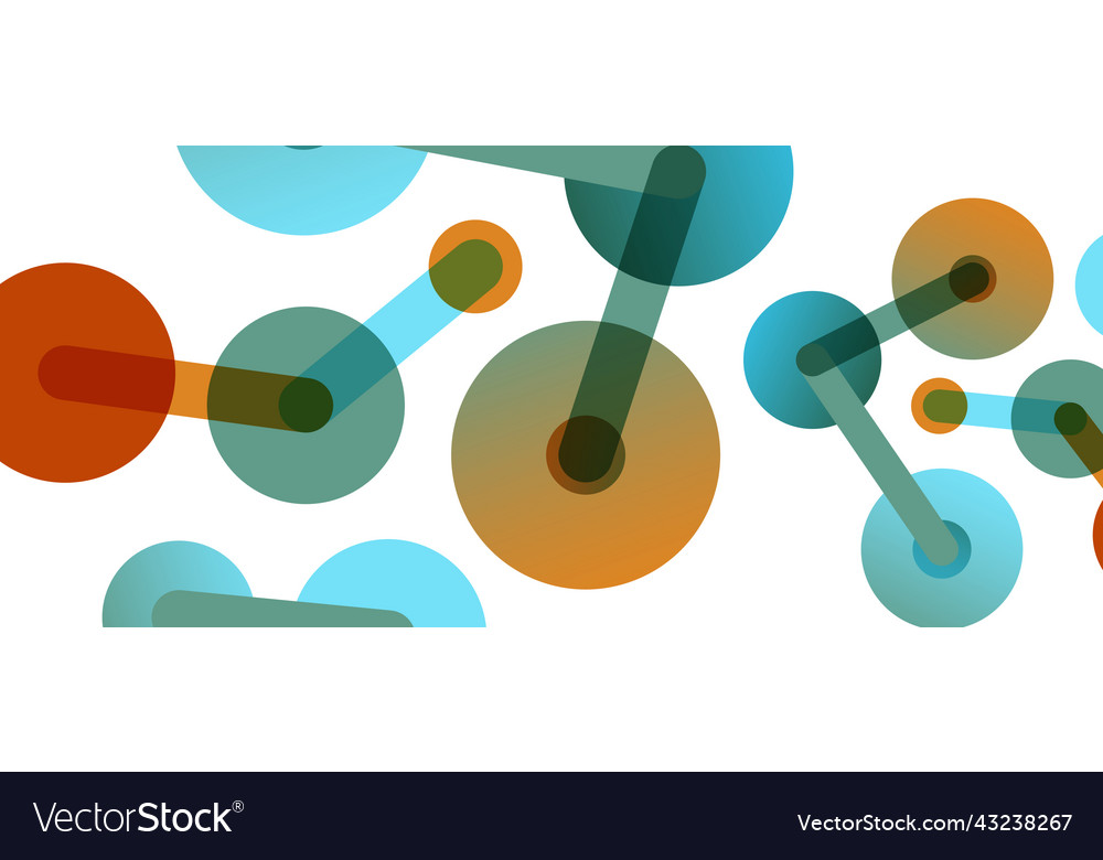 Abstract background round dots connected by lines
