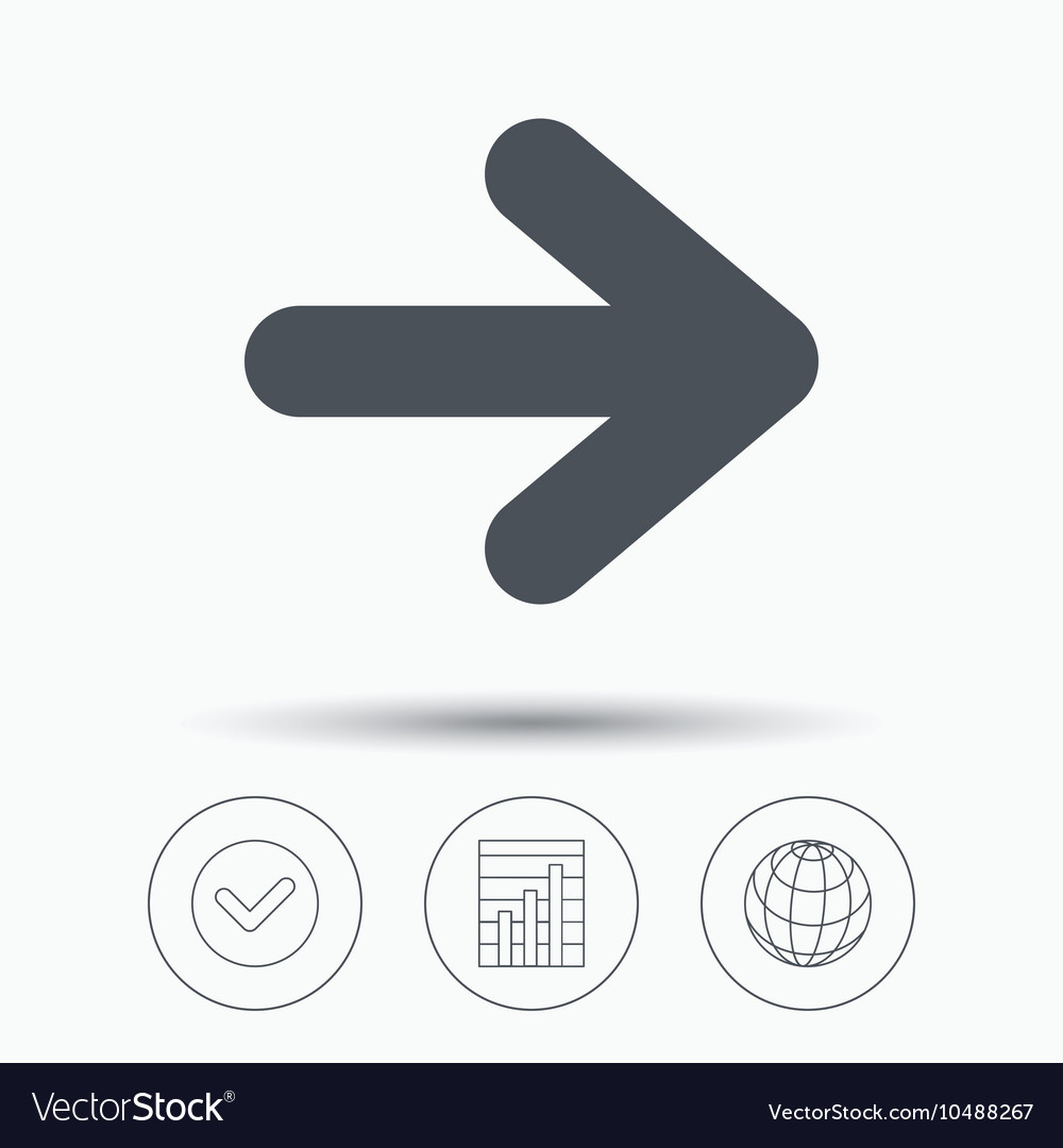 Arrow icon next navigation sign