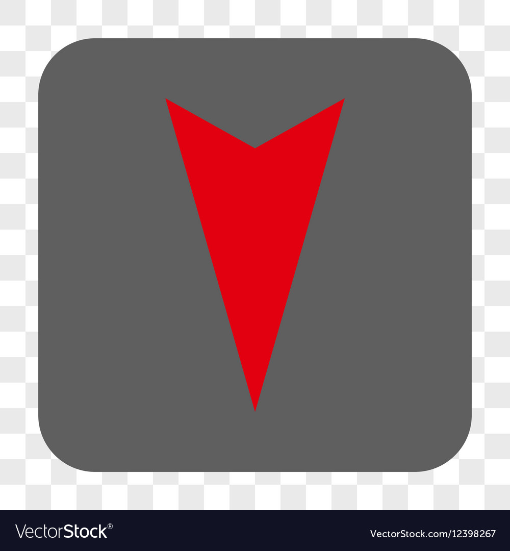 Arrowhead down rounded square button