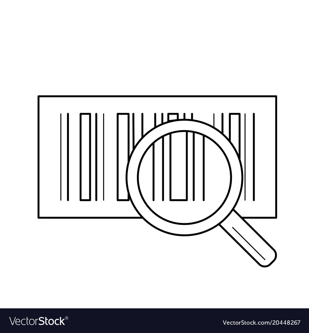 Bar code line icon