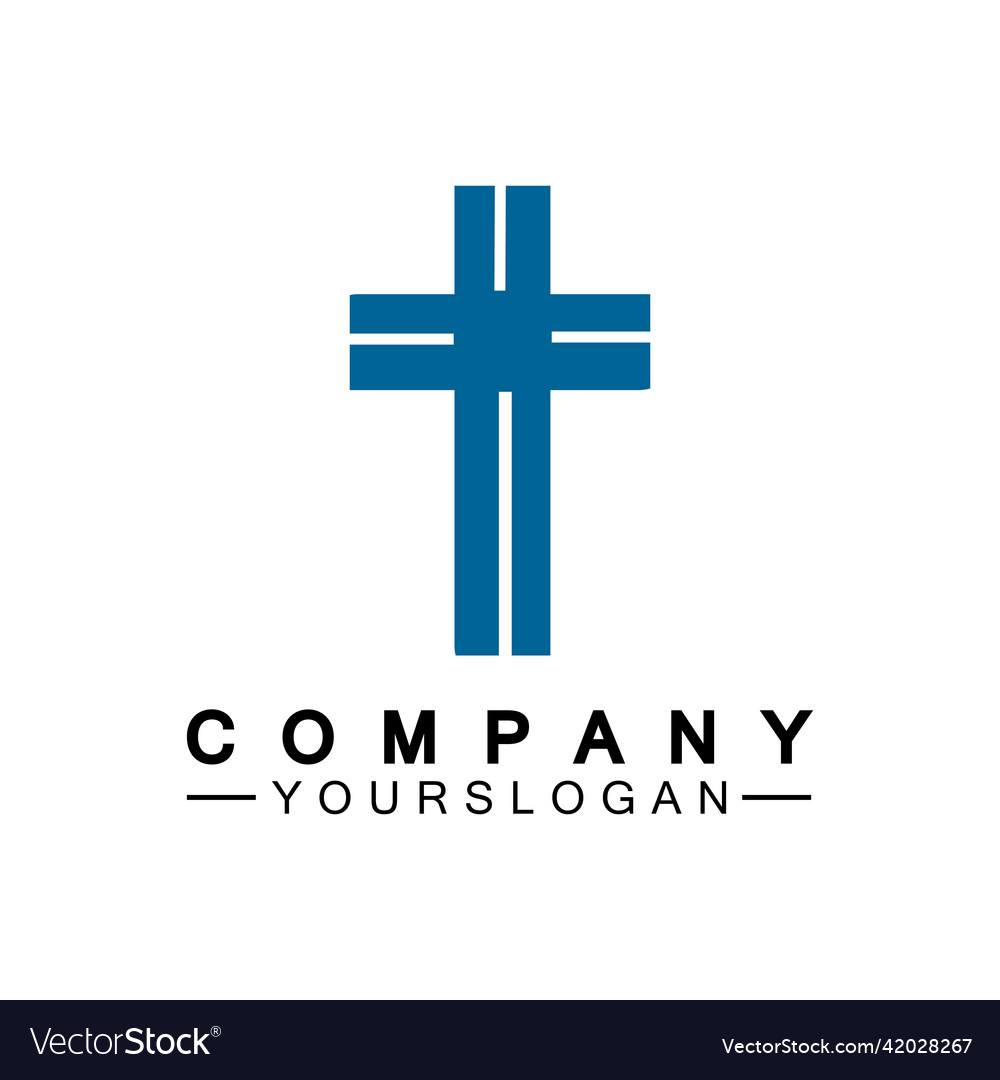 Church logo of modern clean cross sign